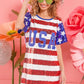 BiBi American Flag Theme Usa Print Sequin Dress - Farnelli