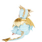 Baby Sky Blue Dragon Costume