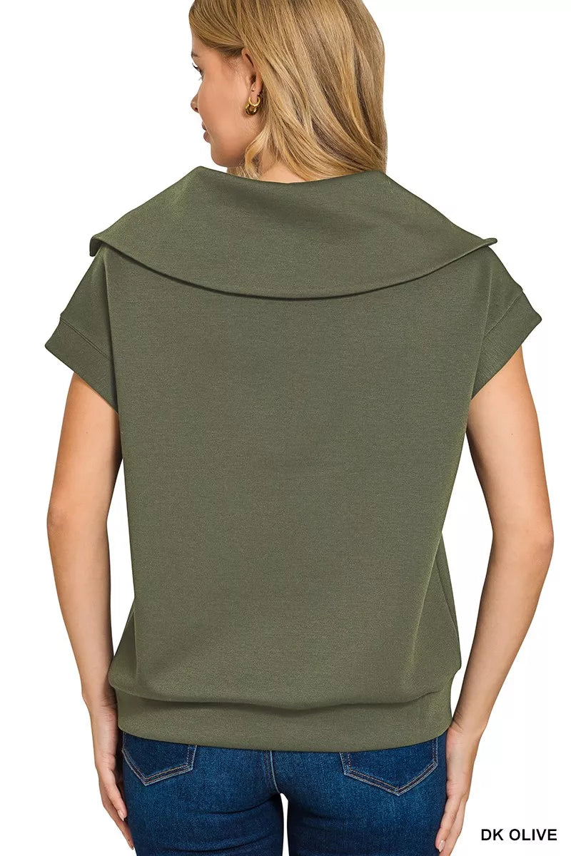 Zenana Scuba Half Zip Top - Farnelli