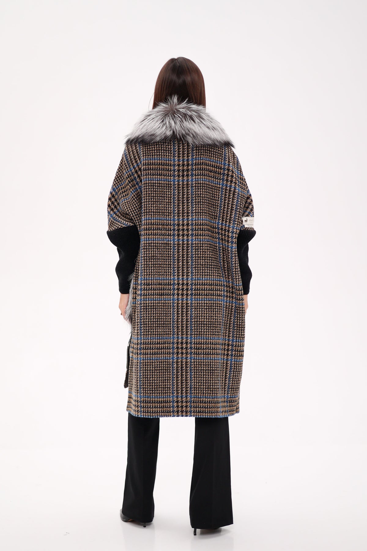 Saga®Furs silver fox wool cashmere coat by Alaska® Outerwear Company