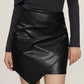 Ruched Mini Skirt with Zipper - Farnelli