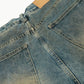 Men's Distressed Camo Patchwork Denim Shorts - Farnelli