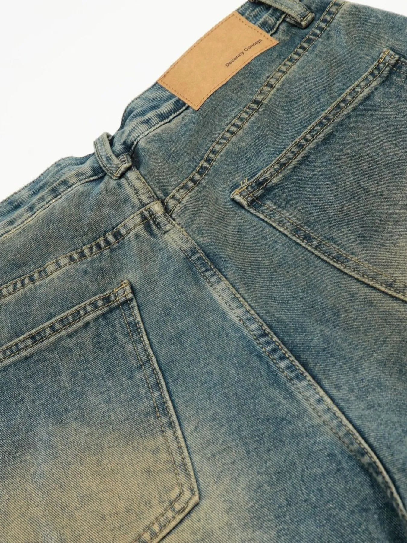 Men's Distressed Camo Patchwork Denim Shorts - Farnelli