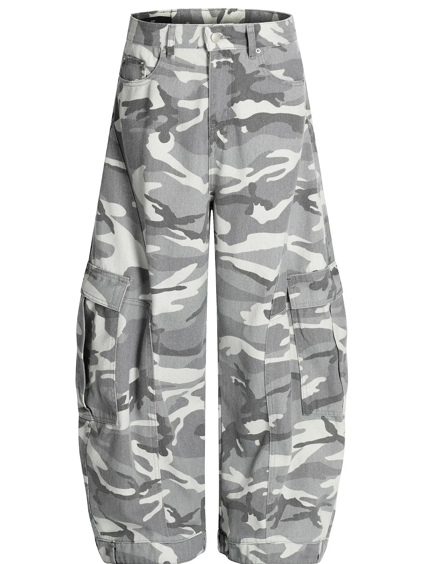 Men's Camo Cargo Wide Leg Jeans - Farnelli