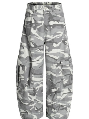 Men's Camo Cargo Wide Leg Jeans - Farnelli