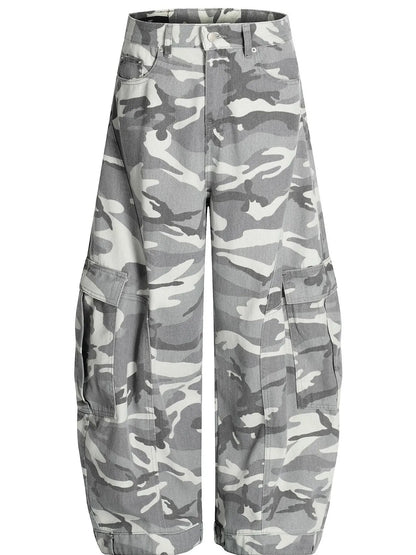 Men's Camo Cargo Wide Leg Jeans - Farnelli