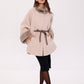 Genuine Mink Fur Double Face Wool Poncho