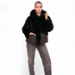 Montana Eco-Fur Down Coat in Black