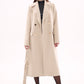 Denise Cashmere Blend Overcoat in Nude