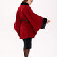 Genuine Scandinavian Mink Fur Double Face Wool Poncho