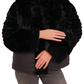Montana Eco-Fur Down Coat in Black