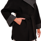 Sandro Cashmere Blend Overcoat in Black