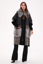 Saga®Furs Silver Fox Wool Cashmere Coat by Alaska® Outerwear Company