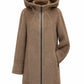 Reversible Faux Fur & Suede Jacket with Hood
