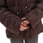 Utah Genuine Fur Trim Down Fill Jacket in Fig