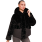 Montana Eco-Fur Down Coat in Black