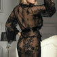 Short Eyelash Lace Robe