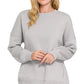 Zenana Full Size Fleece Hi-low Boyfriend Sweatshirts with Pockets Plus Size - Farnelli