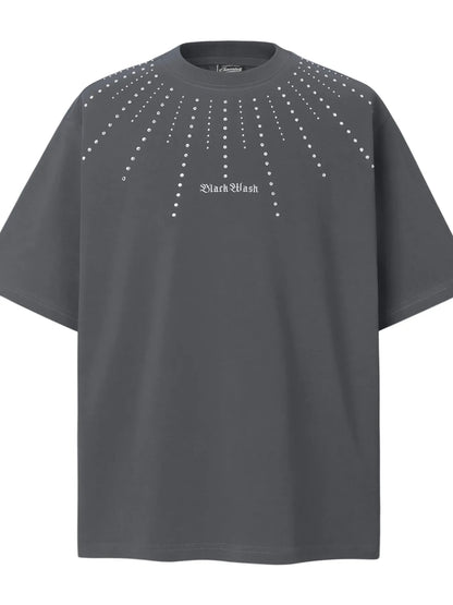 Men's Embellished Oversized Short Sleeve T-Shirt - Farnelli