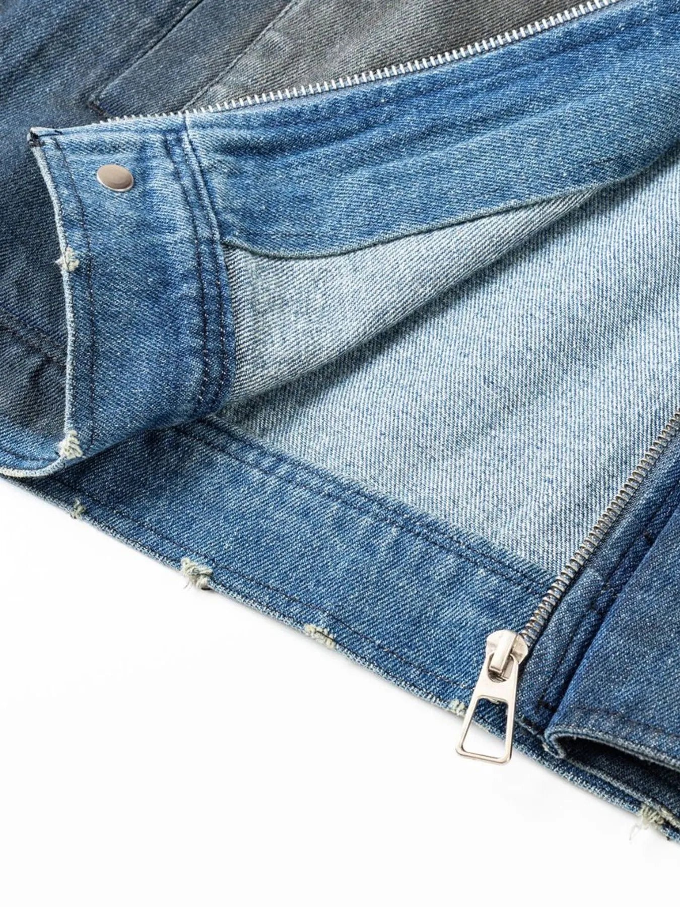 Men's Washed Denim Bomber Jacket - Farnelli