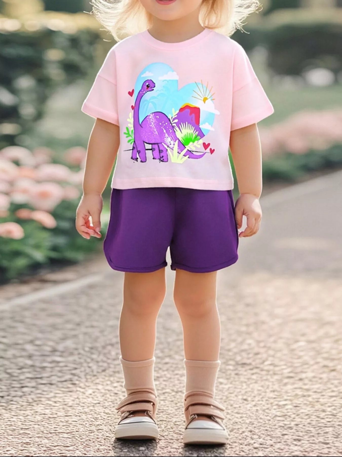 Children's Dinosaur Graphic Short Sleeve T-Shirt - Farnelli