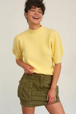 HYFVE Mock Neck Puff Sleeve Sweater - Farnelli