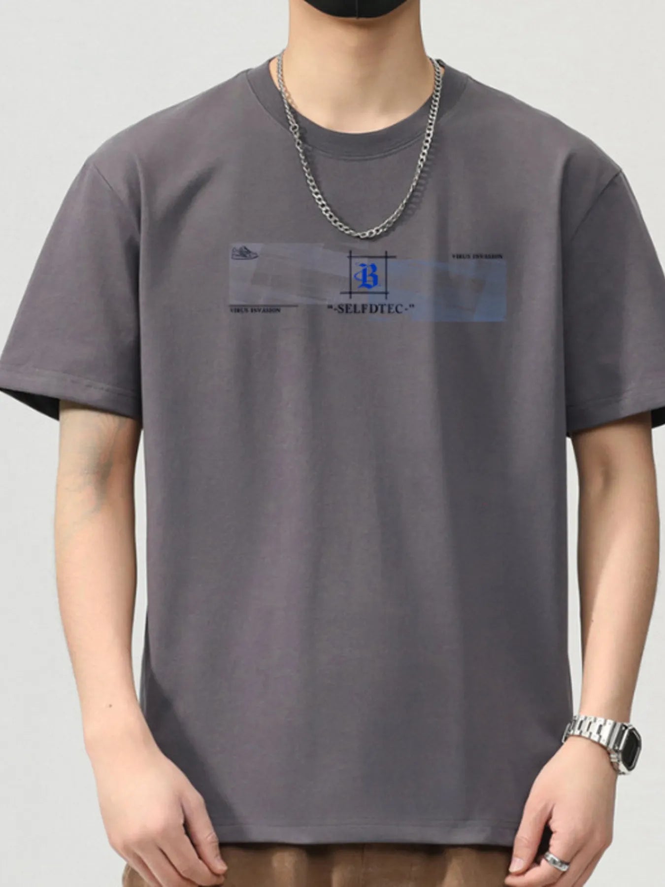 Men's Plus Size Casual Graphic Short Sleeve T-Shirt - Farnelli