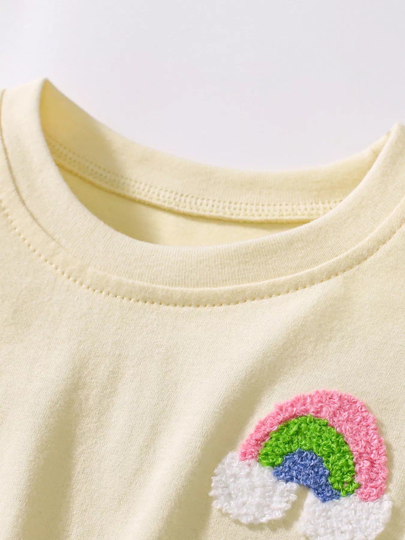 Children's Rainbow Applique Tulle Layered Dress - Farnelli