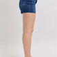 Judy Blue Full Size High Waist Criss-Cross Waistband Denim Shorts Plus Size - Farnelli