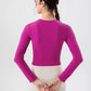 Round Neck Long Sleeve Active T-Shirt - Farnelli