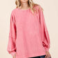 Mittoshop Mineral Wash Raglan Long Sleeve Oversized Top - Farnelli