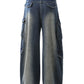 Men's Wide Leg Cargo Jeans - Farnelli