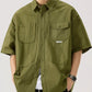 Men's Full Size Button Up Half Sleeve Shirt Plus Size - Farnelli