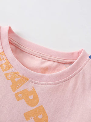 Children's Happy Print Top and Shorts Set - Farnelli