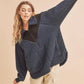 Aemi+Co Two Tone Half Zip Fleece Sweatshirt - Farnelli