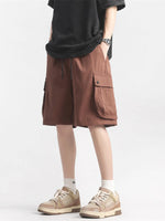 Men's Plus Size Casual Cargo Shorts with Drawstring - Farnelli