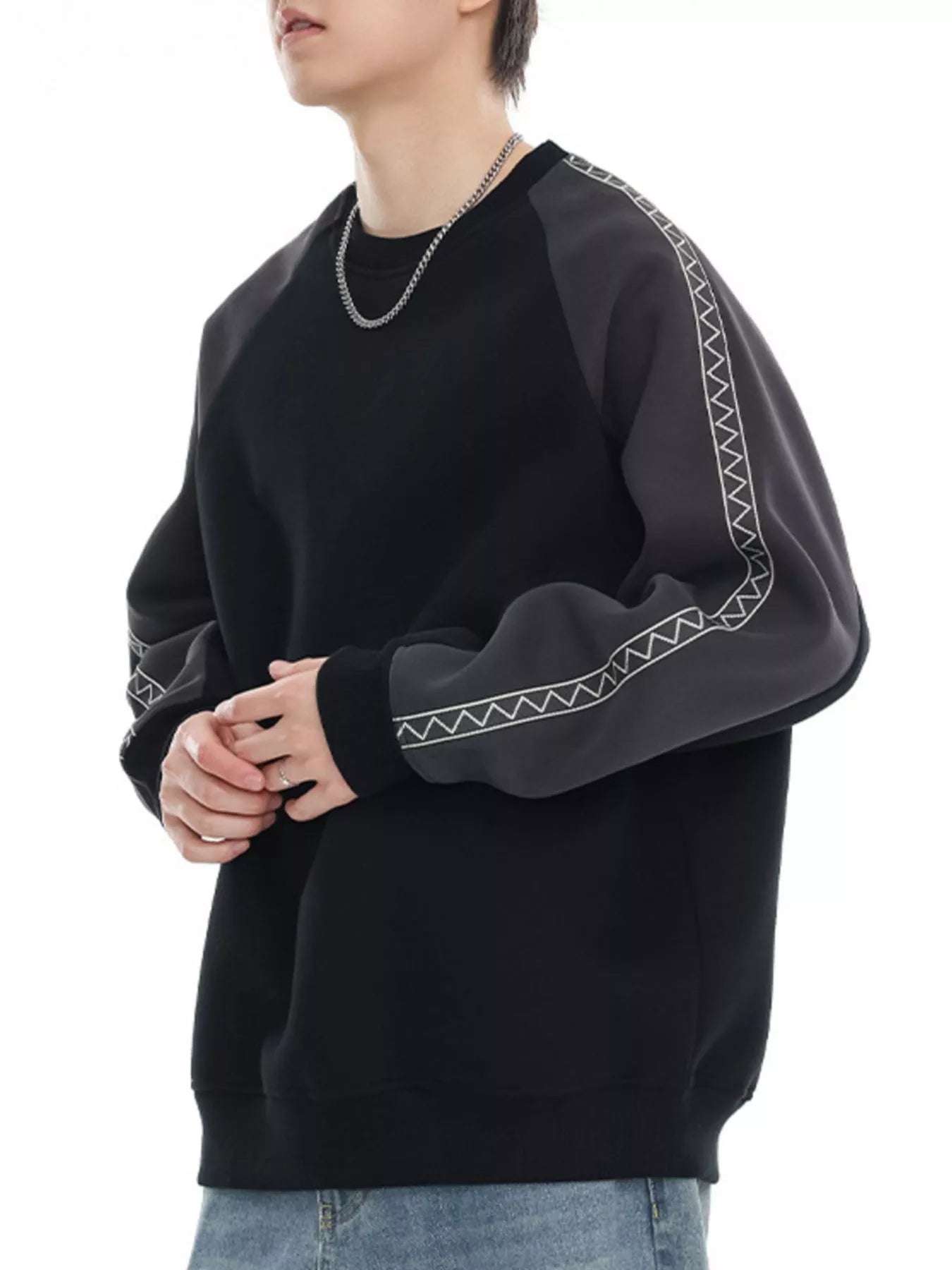 Men's Plus Size Raglan Sleeve Casual Sweatshirt - Farnelli