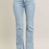 Judy Blue Full Size Tummy Control Vintage Wash Side Slit Slim Boot Jeans Plus Size - Light