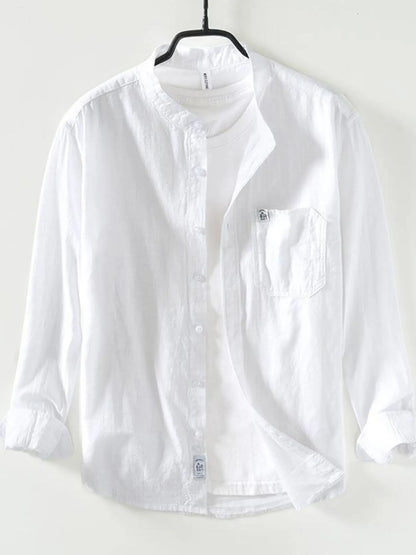 Men's Plus Size Button Up Long Sleeve Shirt - Farnelli
