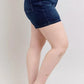 Judy Blue Full Size High Waist Back Flap Pocket Denim Shorts Plus Size - Farnelli