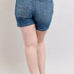 Judy Blue Full Size High Rise Denim Shorts Plus Size - Farnelli