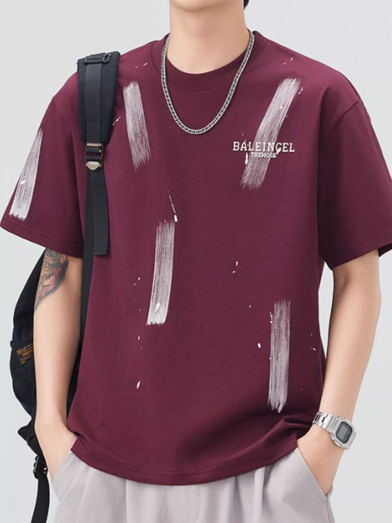 Men's Plus Size Round Neck Short Sleeve T-Shirt - Farnelli