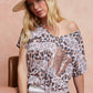 BiBi Leopard Stripe Printed Jersey T-Shirt - Farnelli
