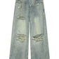 Men's Distressed Wide Leg Jeans - Farnelli