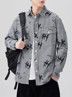Men's Plus Size Button Up Long Sleeve Shirt - Farnelli