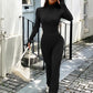 Zip Up Long Sleeve Outerwear and Pants Active Set - Farnelli