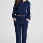 Drawstring Half Zip Hoodie and Joggers Active Set - Farnelli