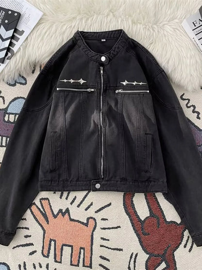 Men's Zip Up Denim Jacket - Farnelli