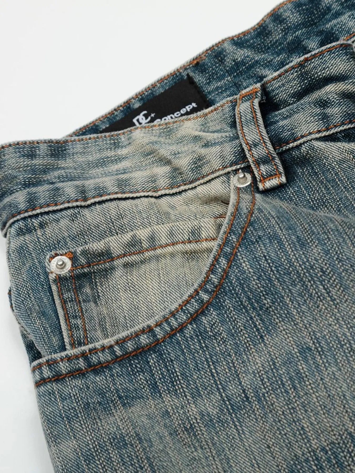 Men's Vintage Washed Baggy Jeans - Farnelli