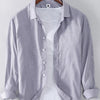 Men's Plus Size Button Up Long Sleeve Shirt - Grey